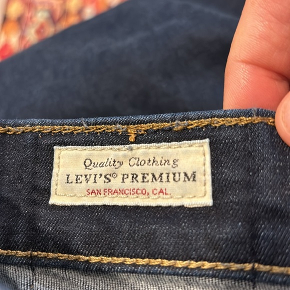 Levi’s Mile High Super Skinny Dark Denim Jeans size 31/30 - Picture 6 of 13